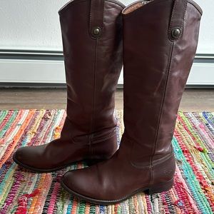 Frye cowboy boots 7 1/2, 100% leather, brown color